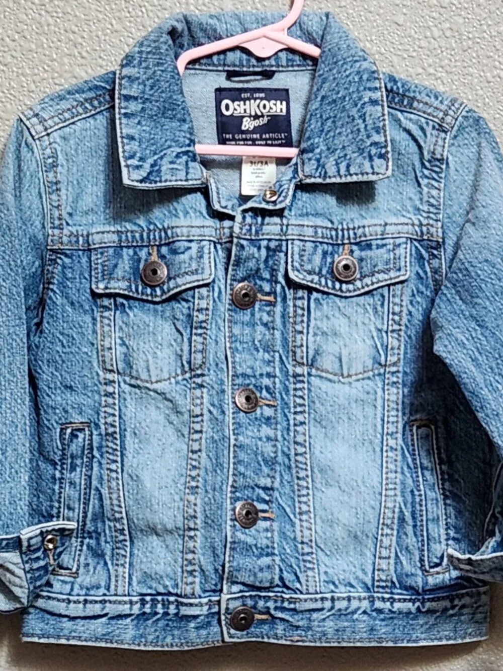 OSHKOSH B'GOSH Kid's Denim Jean Jacket - 3T - NEW NWT